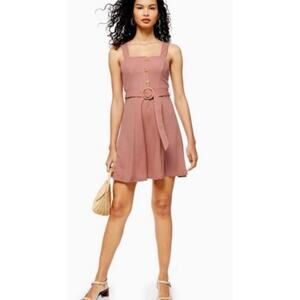 Topshop Half Button zip Dress Size 4 NWT